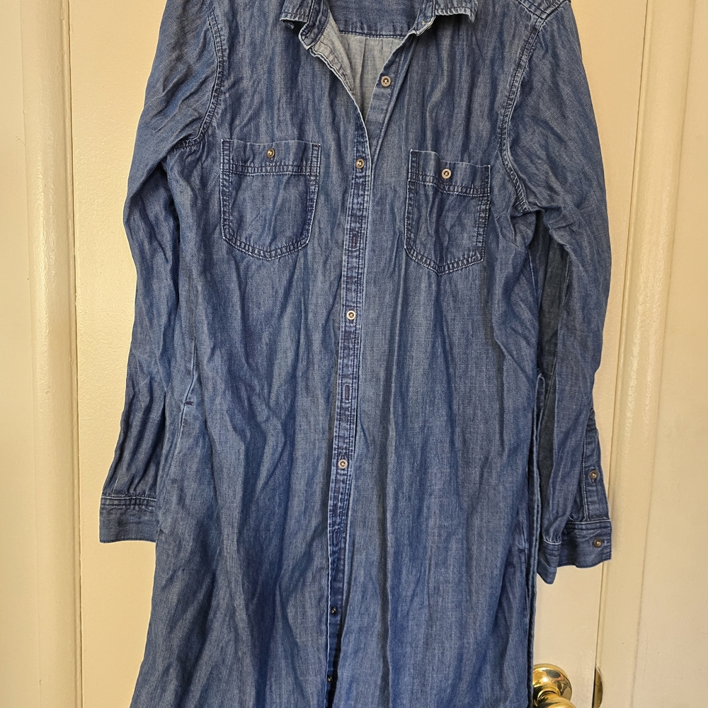 Banana Republic Indigo Denim Shirt Dress
